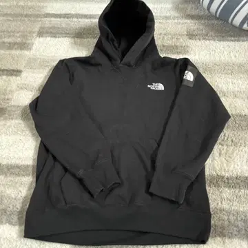 THE NORTH FACE 블랙 후드 부착 후드티 S
