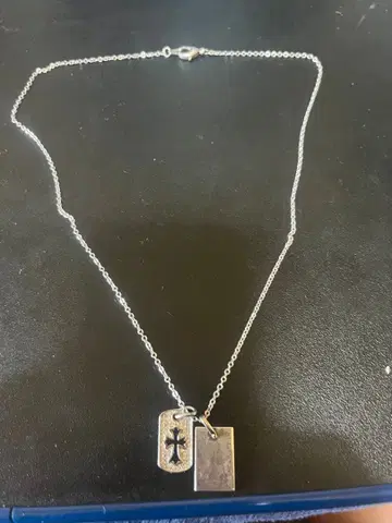 실버 크로스 펜던트 목걸이