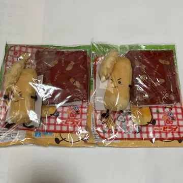 봉제 인형과 손수건과 에코백 2세트