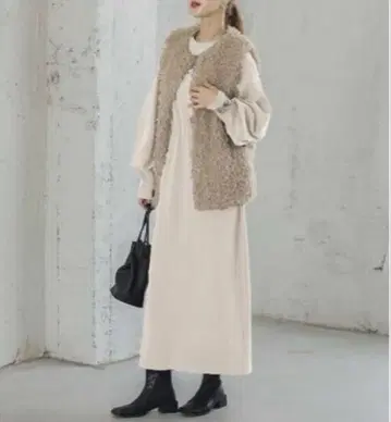 새상품 AMELY La-gemme 긴팔 드로스트 원피스 롱 원피스