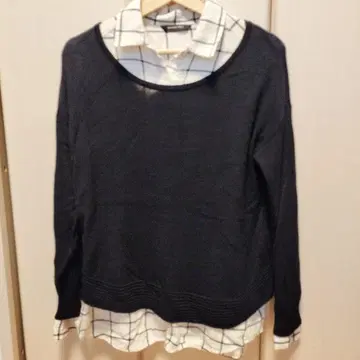 MAYSON GREY 메이슨 그레이 네이비 니트 레이어드 M