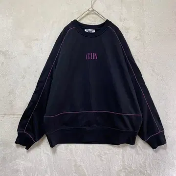 iCON / 파이핑 맨투맨 빅 실루엣 트레이닝복/L/로고 자수