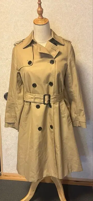 BEAMS HEART 트렌치코트 베이지 탈부착 라이너 포함