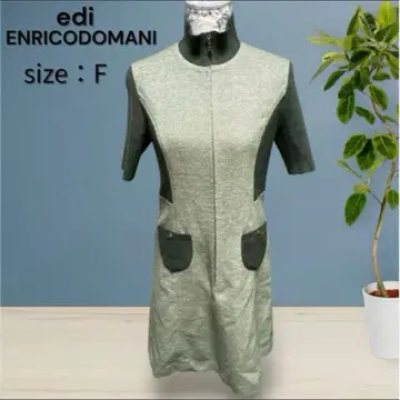 엔리코 도마니 edi ENRICODOMANI 이소재 원피스 절개 니트