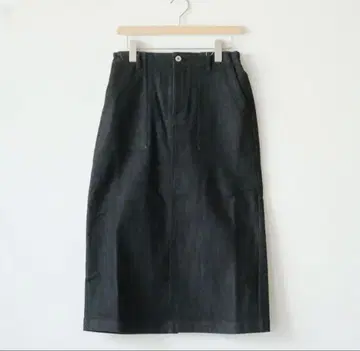 [ 새상품 ] sosotto (소소토) 플리스 본딩 데님 스커트 블랙