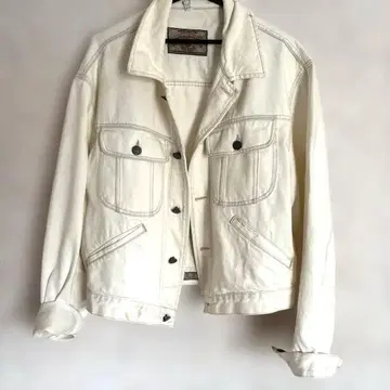 ARMANI jeans 80s 화이트 데님 자켓