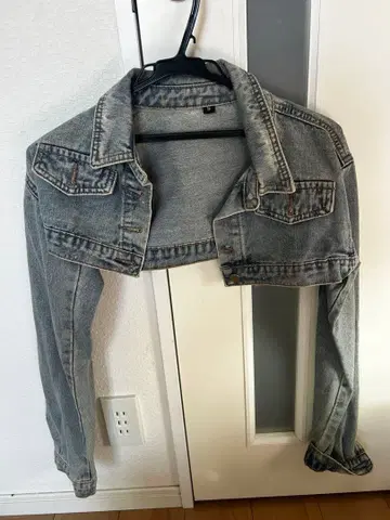 크롭 데님 자켓 S