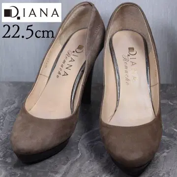 다이애나 22.5 펌프스 스웨이드 카키 브라운