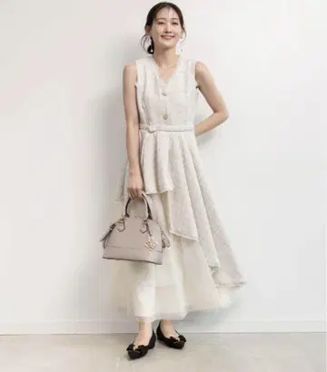 RANDA 튤 레이어드 자켓 원피스