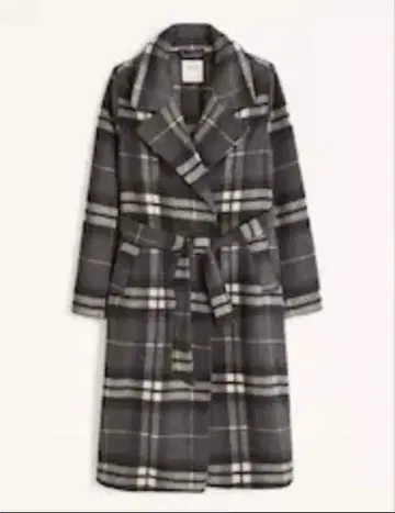 택 포함 새상품, 아베크롬비 앤 피치 체크 무늬 롱 코트