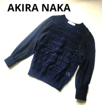 [ 새상품급 ] AKIRA NAKA 아키라나카 이소재 상의 니트 블라우스