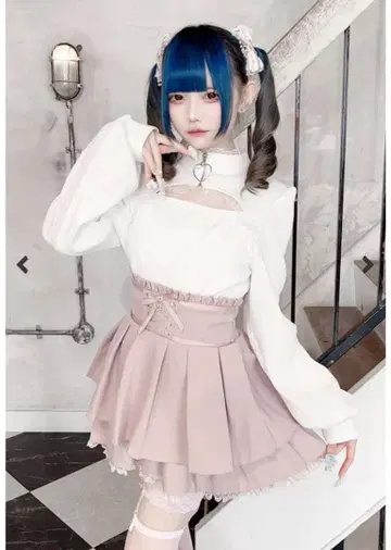 프론트 스핀들 치마바지 핑크