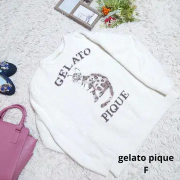 gelato pique 홈웨어 (L 상당) 화이트/모코모코/고양이