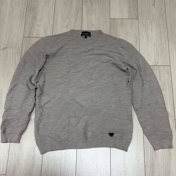 엠포리오 아르마니 주름풍 크루넥 니트 L 그레이지