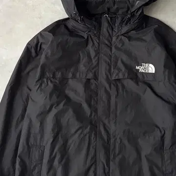 15006 THE NORTH FACE 자수 로고 나일론 자켓 블랙 컬러
