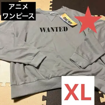 즉시 구매 OK 애니메이션 원피스 트레이닝복 맨투맨 그레이 자수 XL