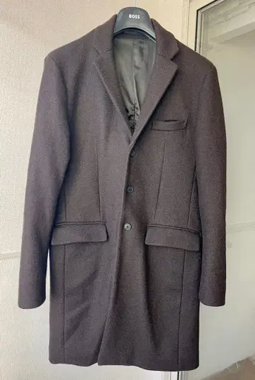 GLOBAL WORK 체스터 코트 다크 브라운 XL