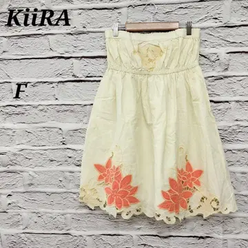 R4776 키라 [ F ] 튜브탑 미니 원피스 꽃무늬 자수 레이스 코튼