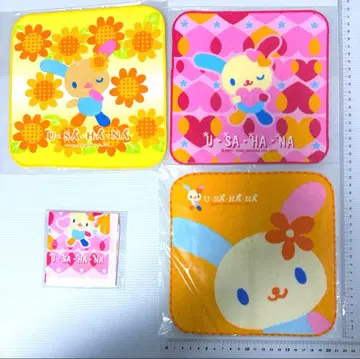 쁘띠 타월 손수건 우사하나 헤이세이 레트로 묶음 판매 일광화상