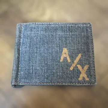 Armani Exchange 데님 접이식 지갑 머니클립