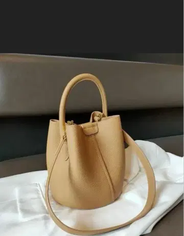 천연 가죽 큐브백 버킷백 핸드백 숄더백 백인