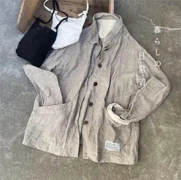 cheer 삿포로 린넨 스트라이프 자켓