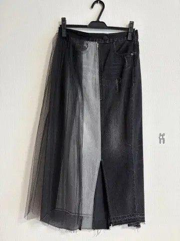 ANTGAUGE 튤 레이어드 스타일 디자인 롱 스커트