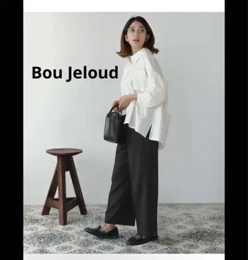 Bou Jeloud 미스트레치 와이드 팬츠