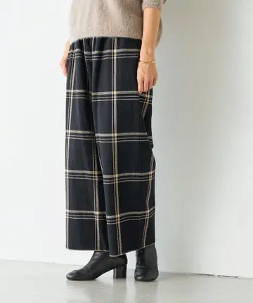 BEARDSLEY 와플 체크 허리 리브 팬츠 미사용