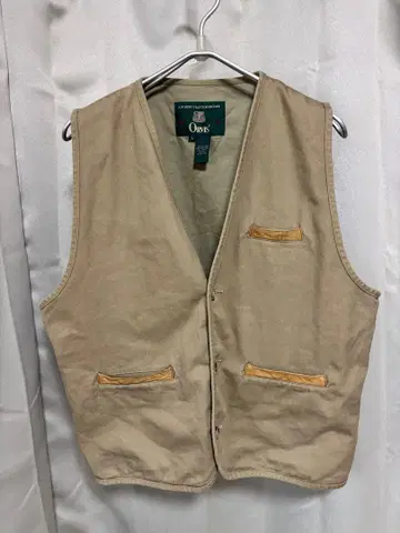 Orvis 코튼 베이지 베스트 L