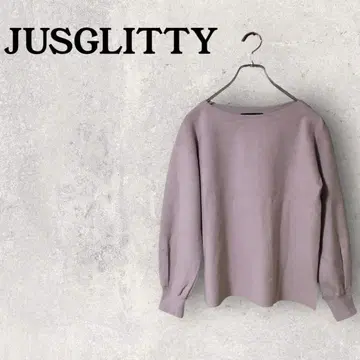 보트넥 상의 JUSGLITTY 1 무지 심플 여성용 긴팔