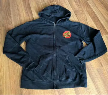 SANTA CRUZ 블랙 풀 집업 후드티 스케이트보드