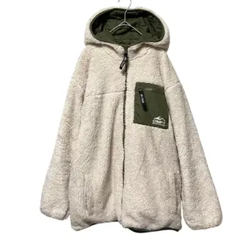 [ CAMP7 ] 캠프7 라이트온 리버서블 보아 아우터 카키 (L)