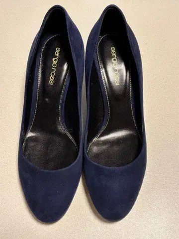 Sergio Rossi 네이비 스웨이드 하이힐 37/23.5cm