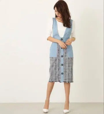 트위드 Mix DENIM 서스펜더 H/W SK