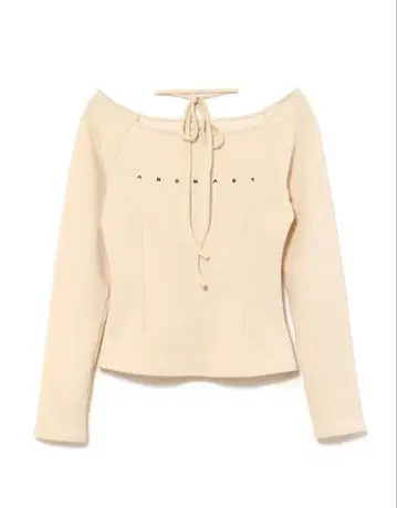 ANDMARY 앤드메리 베이지 오프숄더 상의
