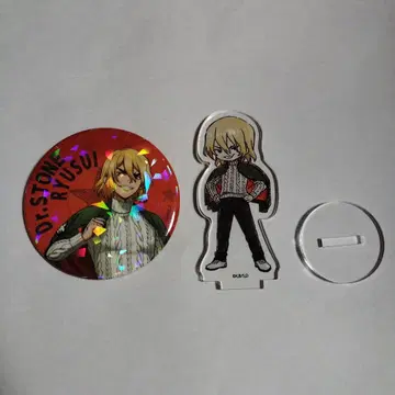 Dr.STONE 플라이트 자켓 캔뱃지 아크릴 쁘띠 스탠드 나나미 류스이