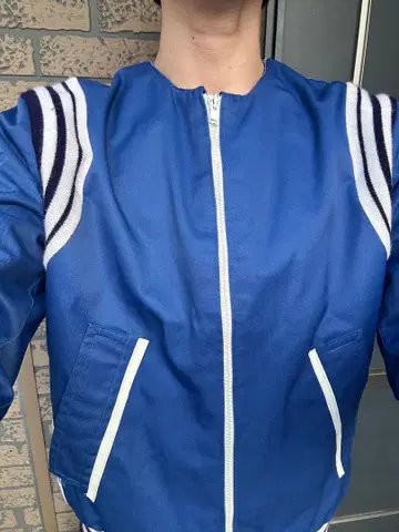 AIK 자수 로고 파랑 자켓