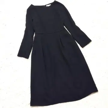 새상품급 PLST 플라스테 포멀 긴팔 종아리 기장 원피스 M 네이비