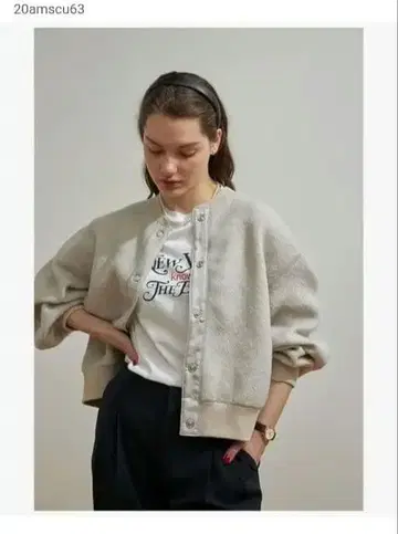 Shinzone 그레이 크루넥 가디건 F 사이즈