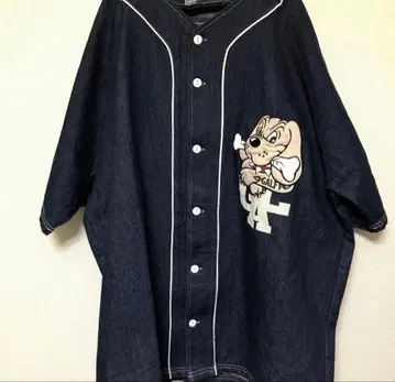 인기 아이템 [갈피] 반팔 베이스볼 셔츠/데님지/블루