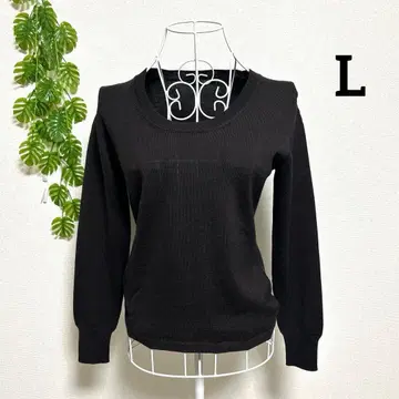 콜디아 L 긴팔 니트 스웨터 브라운 울 100%