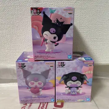 산리오 캐릭터즈 쿠로미 피규어 컬렉션 3종 세트