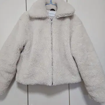 Calvin Klein CK 로고 플리스 자켓 [ 화이트 ]