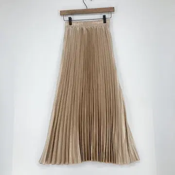 fifth 피프스 골드 플리츠 롱 스커트