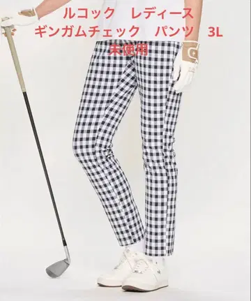 르꼬끄 여성용 깅엄 체크 팬츠 3L 미사용