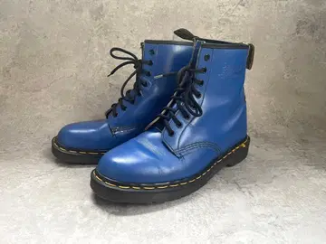 레어 새상품급 영국제 닥터마틴 8홀 부츠 블루 파랑 UK8