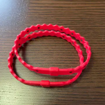 Phiten 빨간색 발찌 2개 세트 21cm