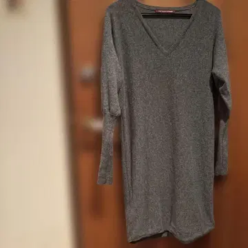 캐시미어 100% 콩트와르 데코토니에 그레이 튜닉 원피스 캐시미어