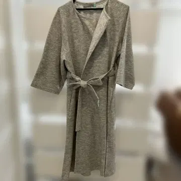 theory luxe 그레이 롱 코트 벨트 포함